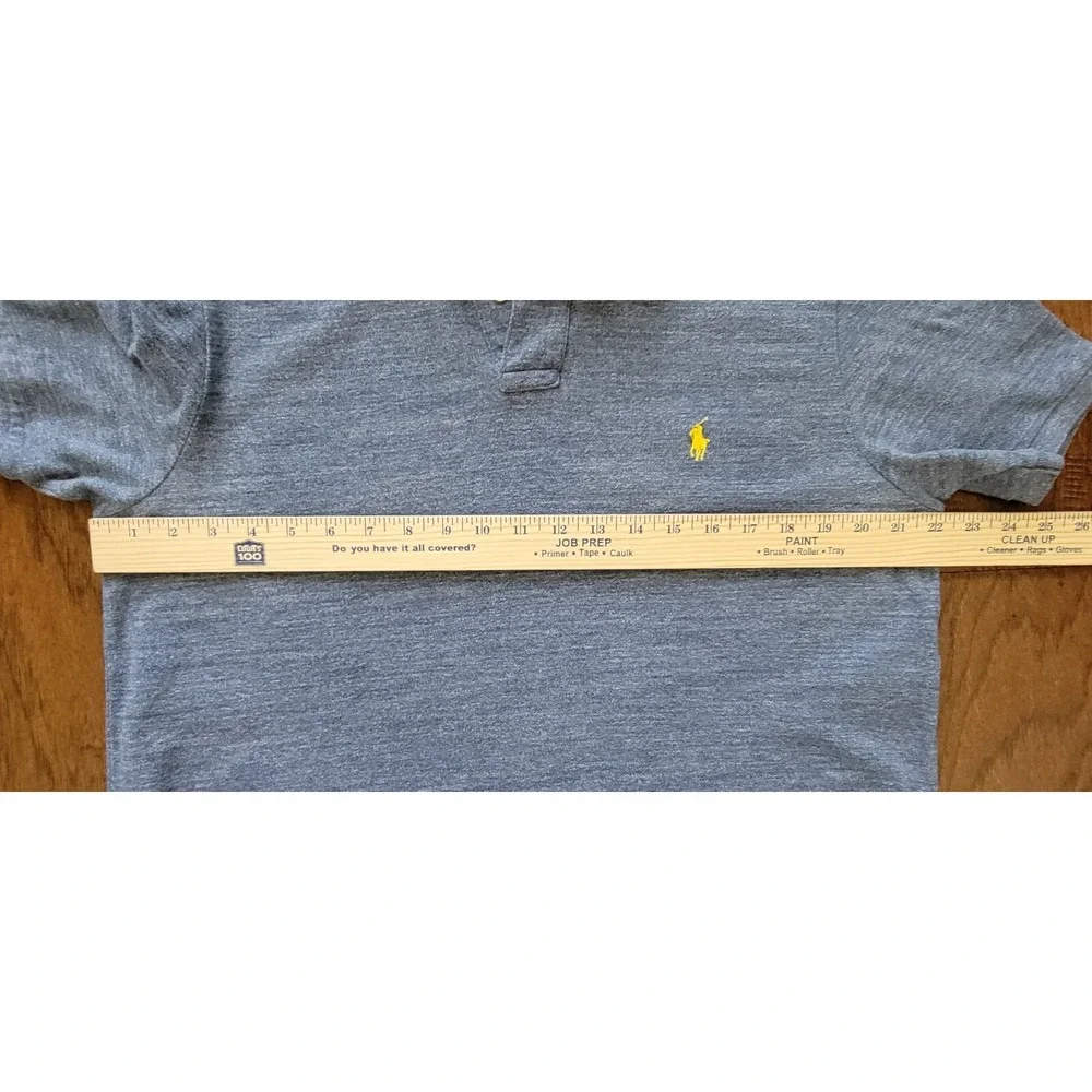 Ralph Lauren Men's Blue Preppy‎ Long Tail Casual Short Sleeve Polo Shirt Sz XL